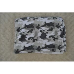 Baby Gear Gray Camo Baby Blanket White Camouflage Plush Soft Security Lovey
